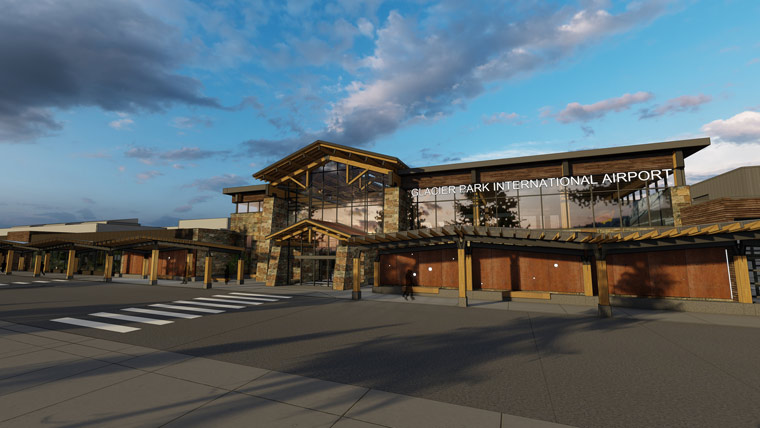exterior rendering of Glacier Park Airport