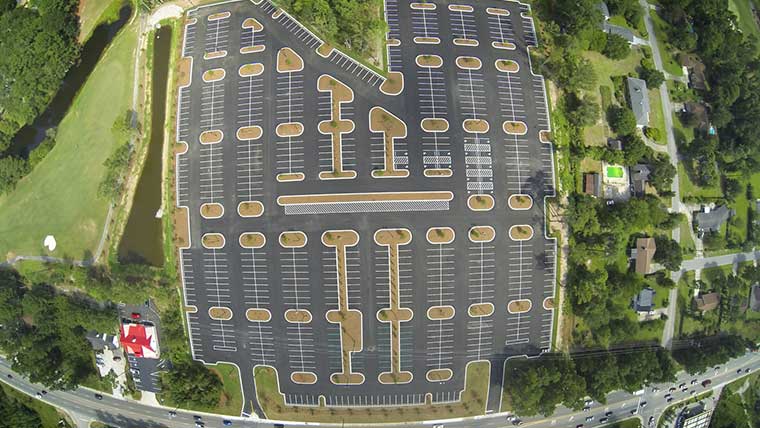 Parking lot at Coastal Carolina University