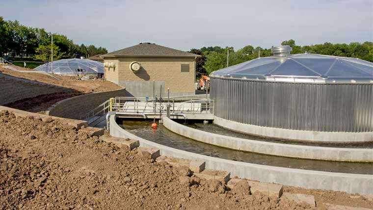 Exterior of Wrightstown Wastewater plant