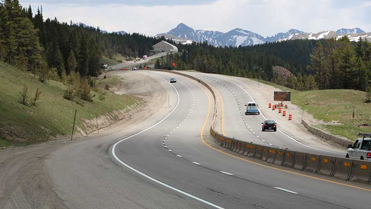 I-70 highway in Vail Pass