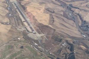 Aerial of Pullman Moscow Airport's new runway