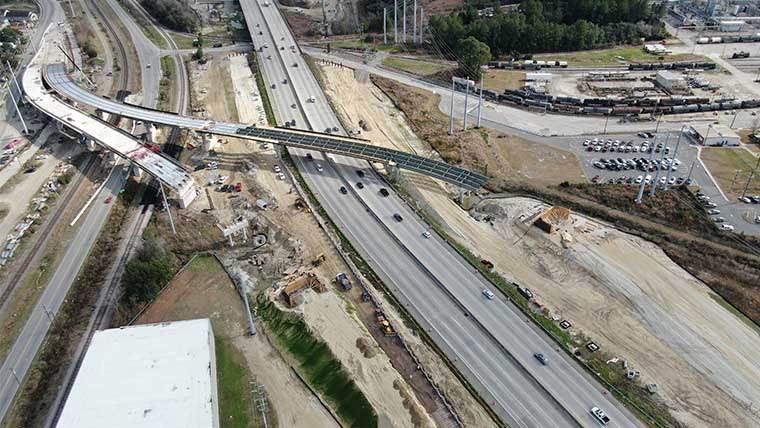 Aerial of I-26 and Port Access Road