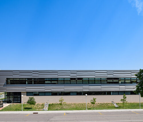 Exterior of University of Colorado Anschutz Campus Safety Building