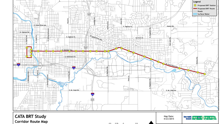 map of the corridor route