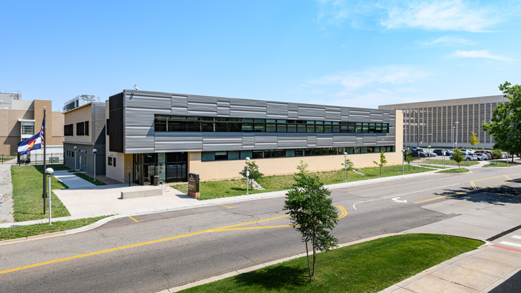 Exterior of University of Colorado Anschutz Campus Safety Building