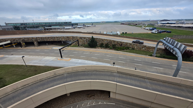 view of exterior terminal with roadway in the foreground