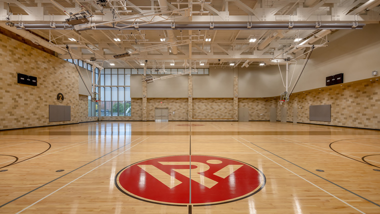 Empty basketball courts