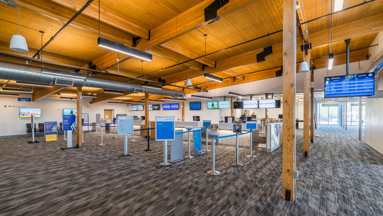 Interior of Charles M Schulz Sonoma Airport
