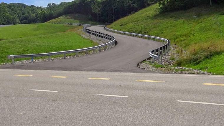 Access road for West Virginia Army National Guard facility