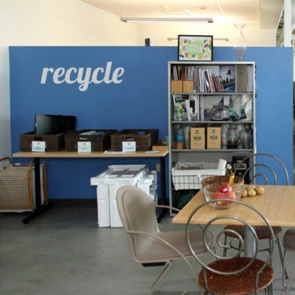 recycle station in the Denver office