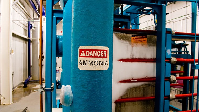 Ammonia pipe in facility