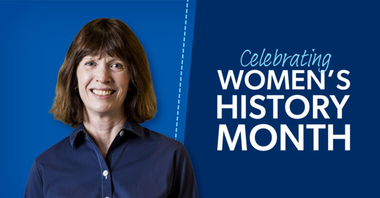 celebrating Women's History Month with a headshot of Amy Squitieri