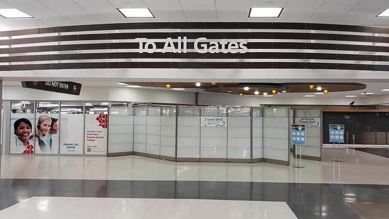 Iowa Airport screening area
