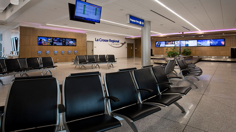 Interior with seating at La Crosse Airport