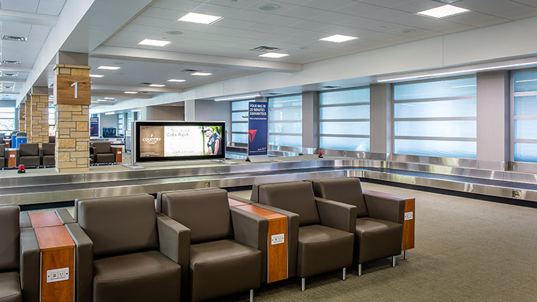 Seating area at Eastern Iowa Airport