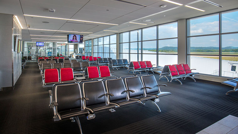 Seating area at La Crosse Regional Airport