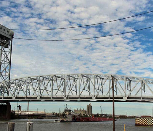 Sideview of Louisiana historic bridge