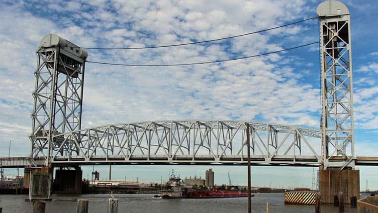 Sideview of Louisiana historic bridge