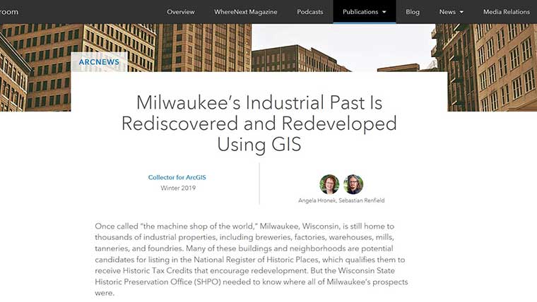 Milwaukee Industrial Past Rediscovered and Redeveloped Using GIS