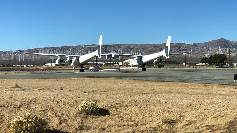 Mojave Airport runway with planes