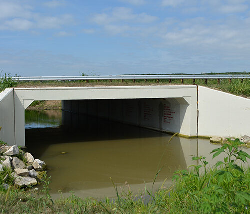 Single span bridge over water in Ohio