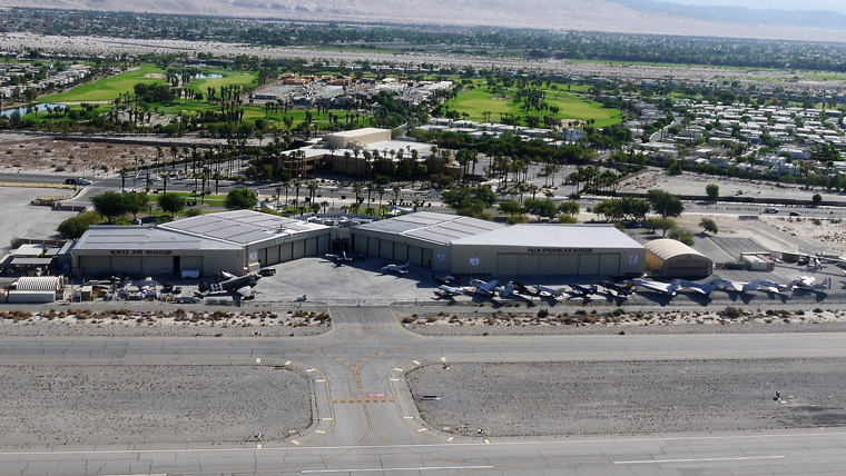 aerial view of aviation building with taxiway in the foreground