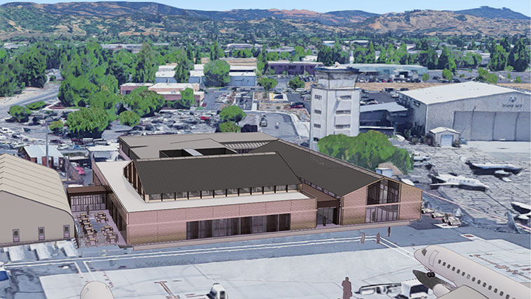 Rendering of Sonoma County Airport exterior