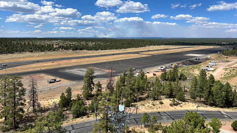 Aerial shot of Grand Canyon National Park Airport