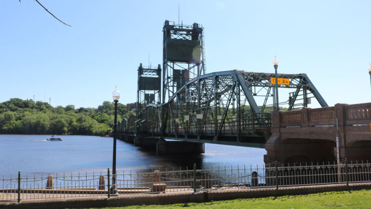Stillwater Bridge spanning the St. Croix River between Wisconsin and Minnesota