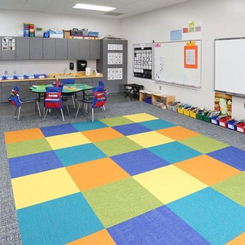 Brightly colored classroom