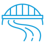 Bridge over road icon