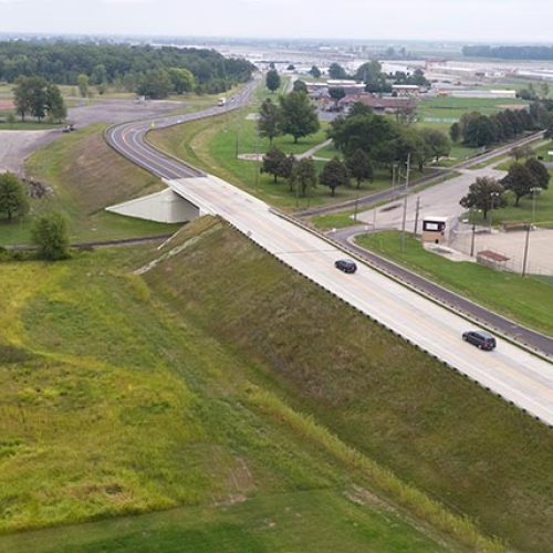 MAR-309 Grade Separation project aerial