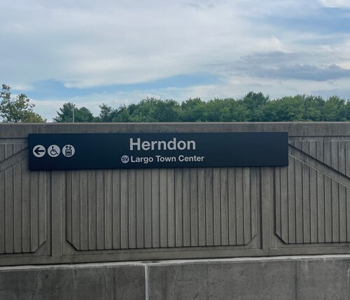rail sign for Herndon